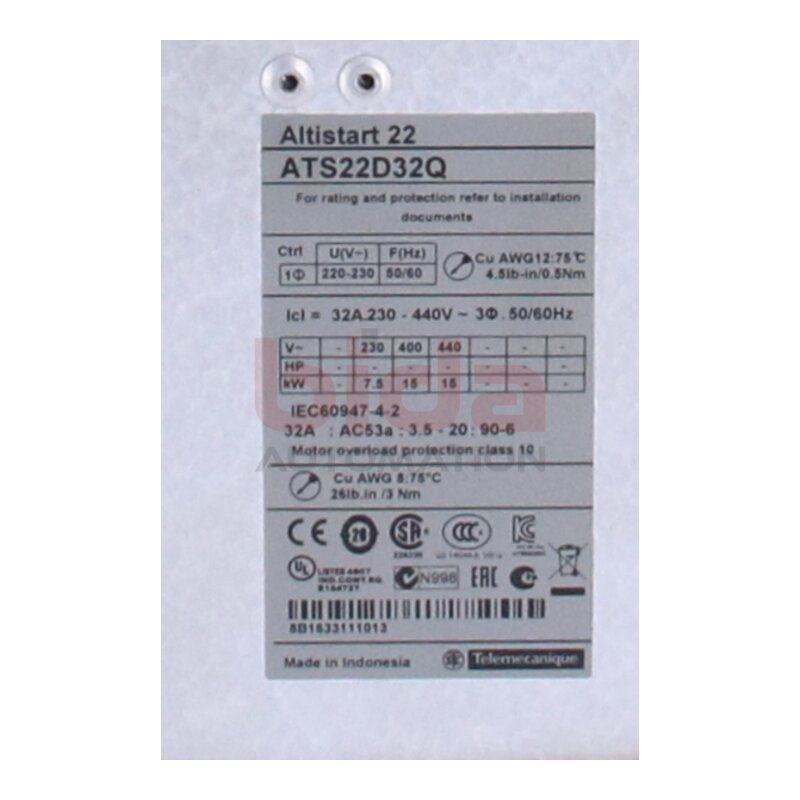 Schneider Electric  ATS22D32Q Sanftanlasser / soft starter 230V 32A 440V