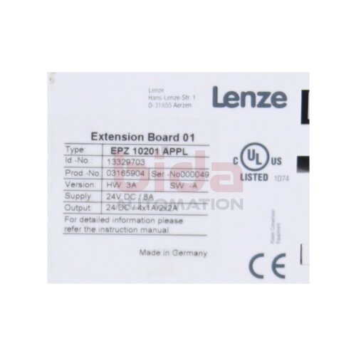 Lenze EPL 10201 (13408978) Erweiterungskarte / Extension Board