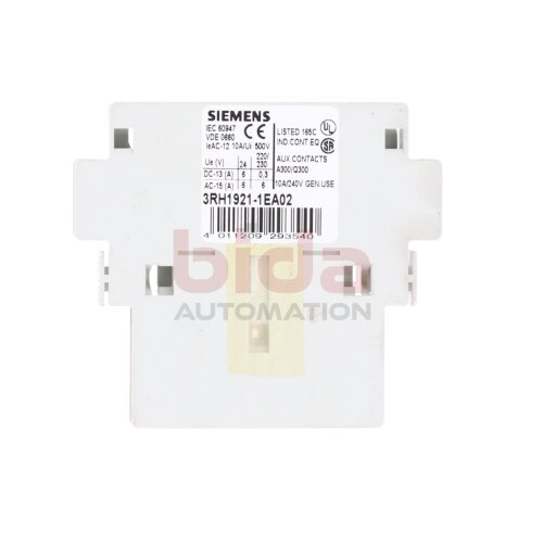 Siemens 3RH1921-1EA02 / 3RH1 921-1EA02  Hilfsschalter / Auxiliary switch