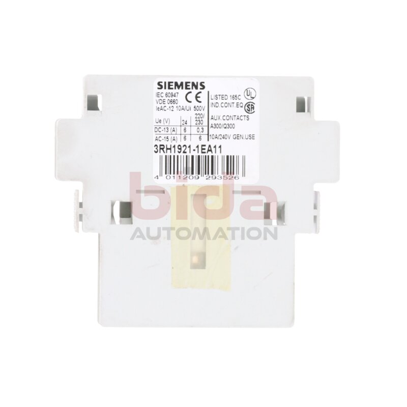 Siemens 3RH1921-1EA11 / 3RH1 921-1EA11 Hilfsschalter / Auxiliary switch