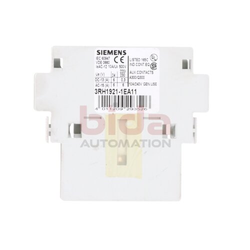 Siemens 3RH1921-1EA11 / 3RH1 921-1EA11 Hilfsschalter / Auxiliary switch