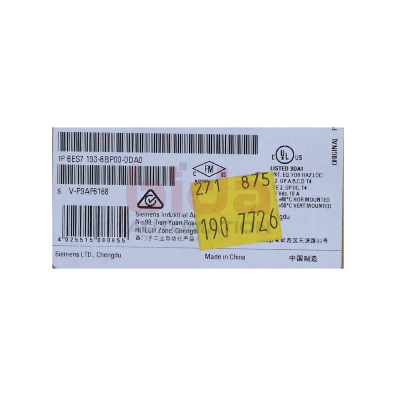 Siemens 6ES7193-6BP00-0DA0 / 6ES7 193-6BP00-0DA0 SIMATIC ET 200SP, BaseUnit