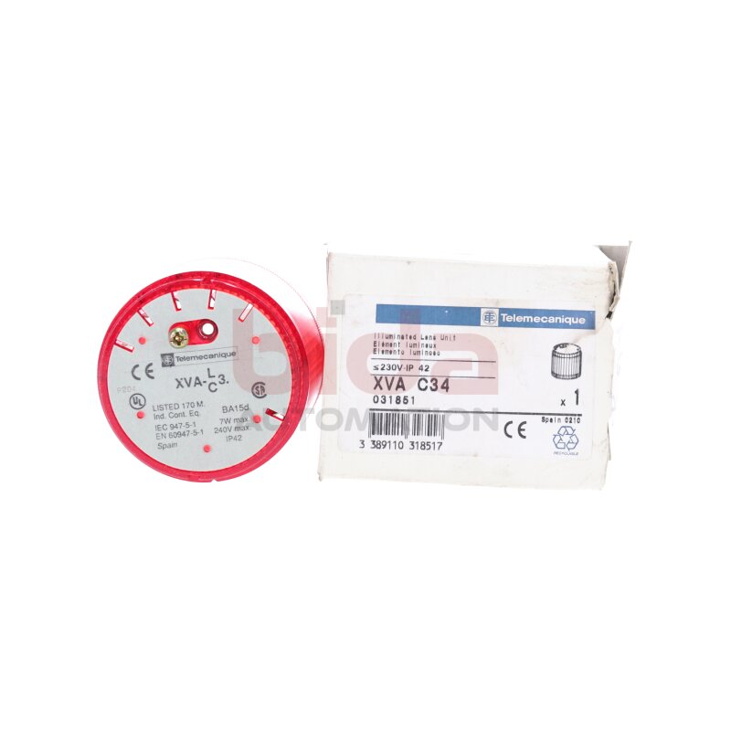 Telemecanique XVA C34 (XVA-LC3) Signalleuchte  Signallampe Rot  Stack Light Red