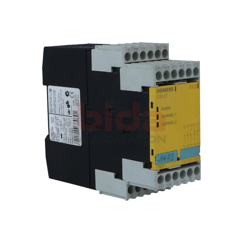Siemens 3TK2825-1BB40 SIRIUS Sicherheitsschaltger&auml;t mit Relais-Freigabekreisen Safety switching device with relay release circuits