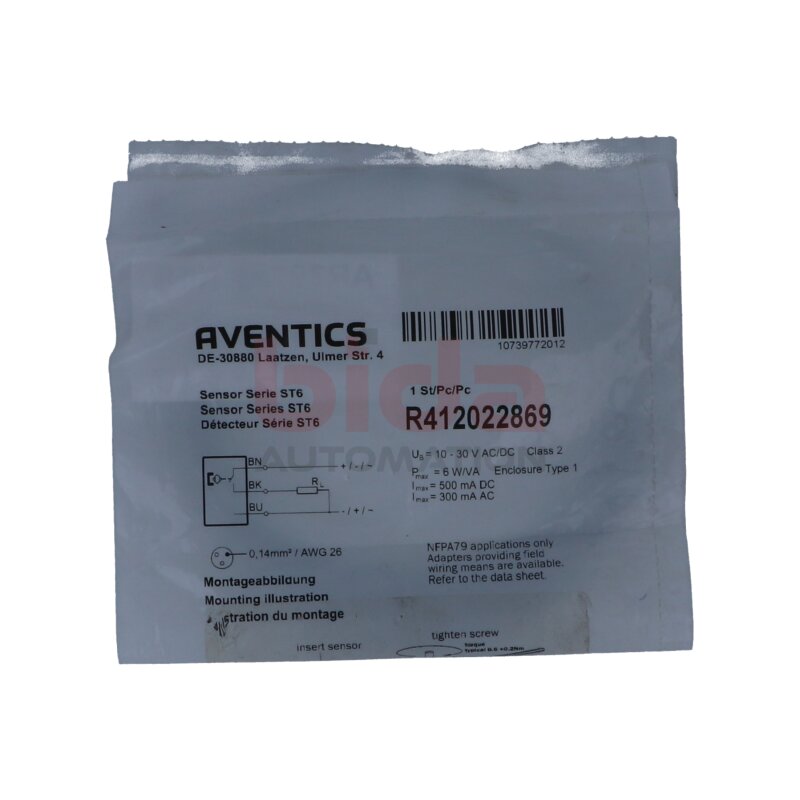 AVENTICS R412022869 Sensor 10-30V