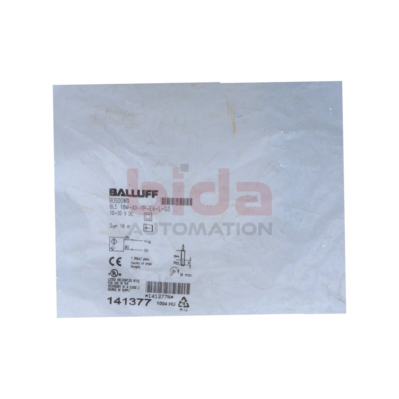 BALLUFF BLS 18M-XX-1P-E4-L-03 (141377)  Optoelektronischer Sensor / Optoelectronic sensor 10-30V DC