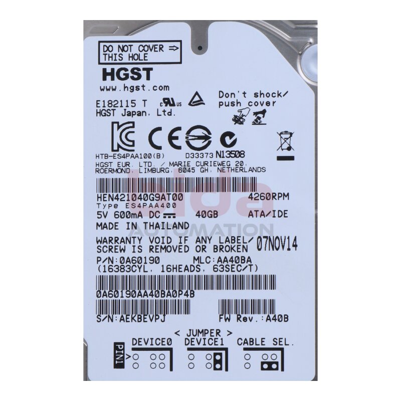 HGST HEN421040G9AT00 Festplatte Hard Drive