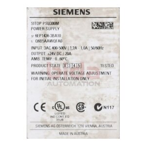 Siemens 6EP1436-3BA10 Stromversorgung Power Supply...