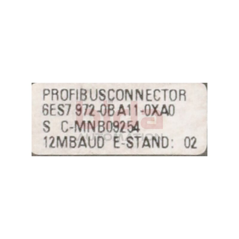 Siemens 6ES7 972-0BA11-0XA0 / 6ES7972-0BA11-0XA0 Anschlussstecker f&uuml;r Profibus Connector for Profibus