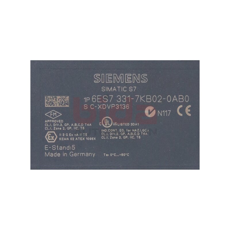 Siemens 6ES7331-7KB02-0AB0 SIMATIC S7-300 Analogeingabe SM 331 Analog input