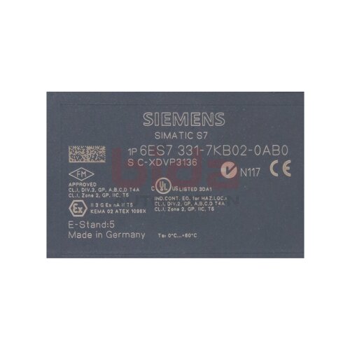 Siemens 6ES7331-7KB02-0AB0 SIMATIC S7-300 Analogeingabe SM 331 Analog input