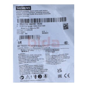 Siemens 3SU1152-0AB40-1BA0 / 3SU1 152-0AB40-1BA0...