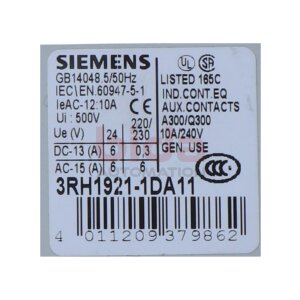 Siemens 3RH1921-1DA11 / 3RH1 921-1DA11 Hilfsschalter /...