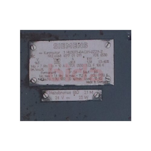 Siemens 1HU3073-0AC01-0ZZ9-Z Permanent Magnet Motor / Permanent magnet motor