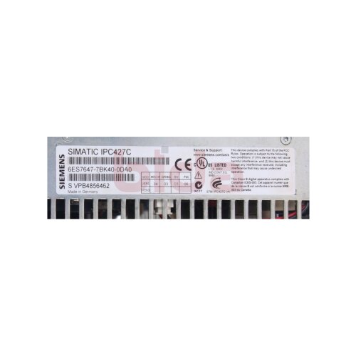 Siemens 6ES7647-7BK40-0DA0 / 6ES76477BK400DA0 SIMATIC IPC427C (Microbox PC)