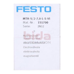 Festo MTH-5/2-7,0-L-S-VI (151706) Magnetventil / Solenoid...