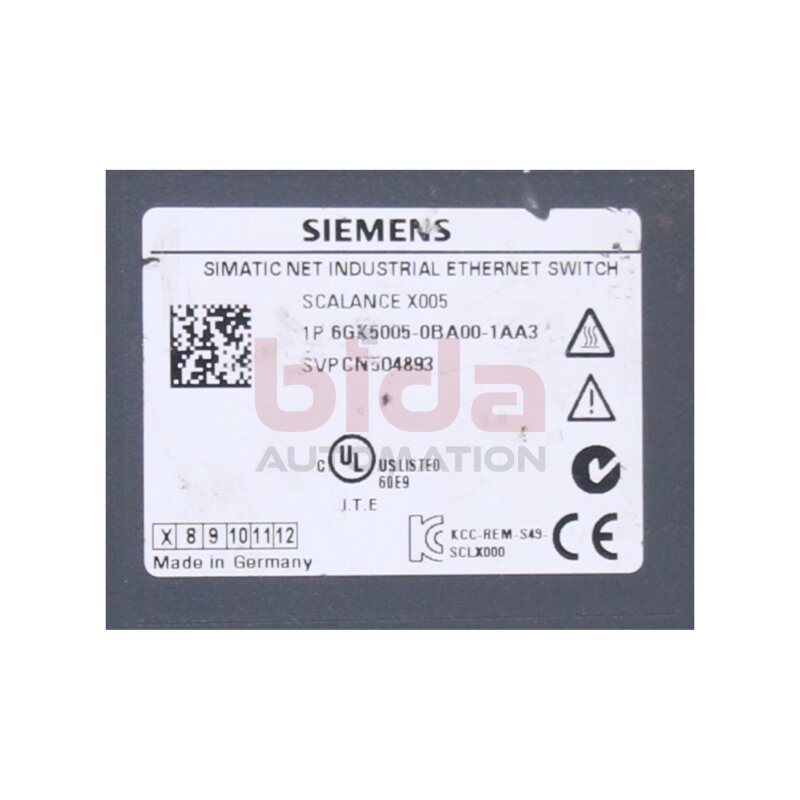Siemens 6GK5005-0BA00-1AA3 / 6GK5 005-0BA00-1AA3 SCALANCE X005