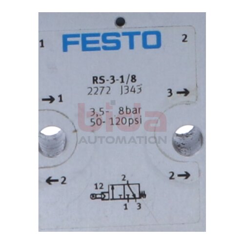 Festo RS-3-1/8 (2272)  Rollenhebelventil / Roller lever valve 3.5 bar ... 8 bar