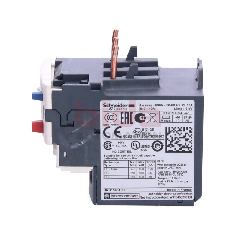 Schneider LRD 14 Motorschutzrelais Motor safety relay