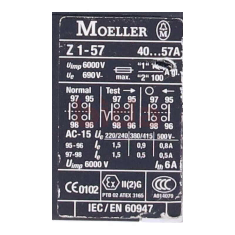 Moeller Z1-57 &Uuml;berlastrelais / overload relay 40...57A