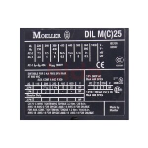 Moeller DIL M 25-10 Leistungsschütz, 3‑polig / Power...