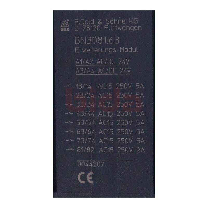 E.Dold &amp; S&ouml;hne KG BN3081.63 (0044207) Erweiterungsmodul / Extension module 24V