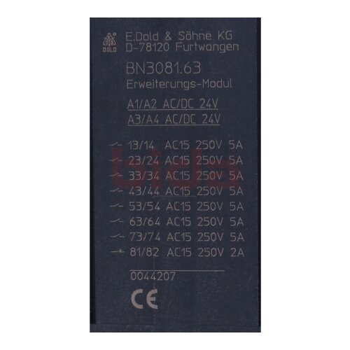 E.Dold &amp; S&ouml;hne KG BN3081.63 (0044207) Erweiterungsmodul / Extension module 24V
