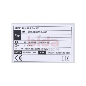 JUMO GmbH & Co. KG TM-45/4 (TM-45/4,00,023,04,02)...