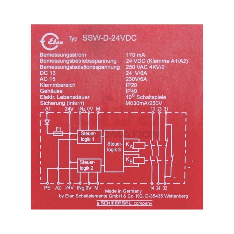 Elan SSW-D24VDC Sicherheitsrelais Safety relay