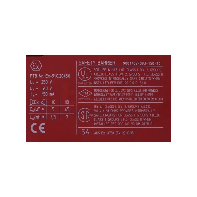 STAHL 9001/02-093-150-10 (Ex-91.C.2045X) Sicherheitsbarriere Safety barrier