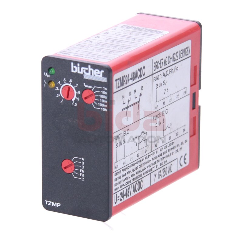 Bircher TZMP24-48ACDC Zeitrelais Time Delay Relay