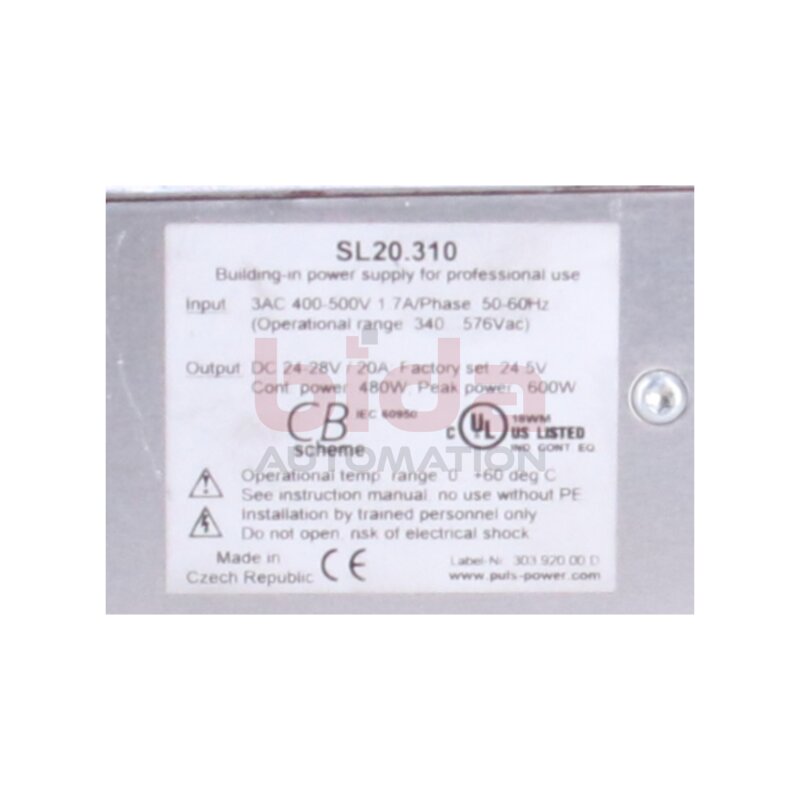 PULS SL20.310 Stromversorgung Power Supply