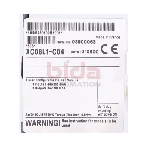 ABB XC08L1-C04 ( 1SBP260102R1001) Ein-/Ausgabe-Erweiterungsmodul / Input/output extension module  24V DC