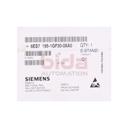 Siemens 6ES7195-1GF30-0XA0 / 6ES7 195-1GF30-0XA0  SIMATIC DP, Profilschiene f&uuml;r / profile rail for ET 200M