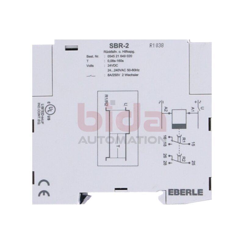 EBERLE SBR-2 (054521649020) Zeitrelais / Time relay 24V DC