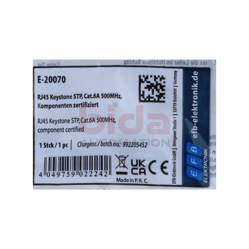 EFB Elektronik E-20070 RJ45 Keystone Module