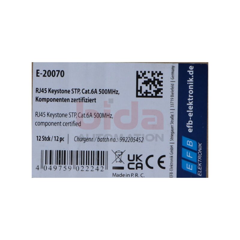 EFB Elektronik E-20070 RJ45 Keystone Module