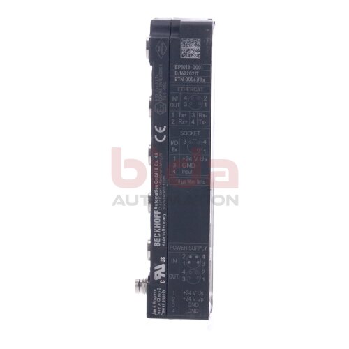 BECKHOFF EP1018-0001 EtherCAT Box, 8-Kanal-Digital-Eingang, 24 V DC, 10 &micro;s, M8
