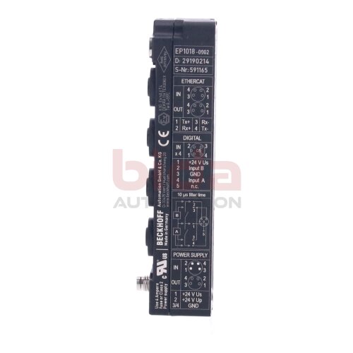 BECKHOFF EP1018-0002 EtherCAT Box, 8-Kanal-Digital-Eingang, 24V DC, 10 &micro;s, M12
