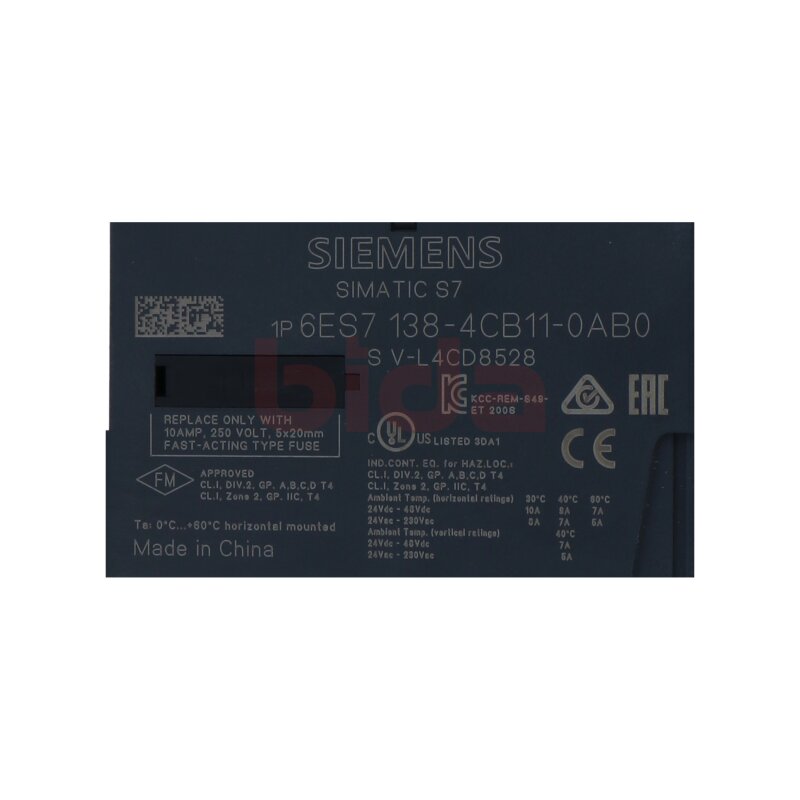 Siemens 6ES7138-4CB11-0AB0 / 6ES7 138-4CB11-0AB0  SIMATIC DP, Powermodul PM-E f&uuml;r ET 200S, DC 24-48V, AC 24-230V