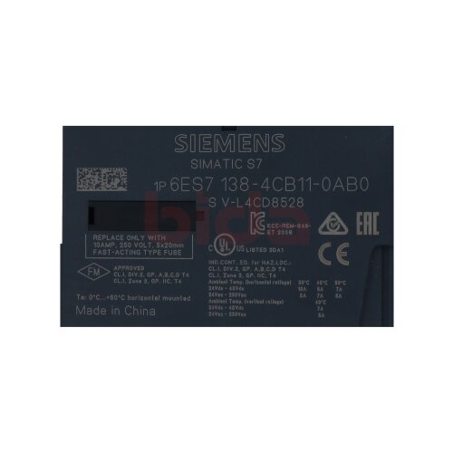 Siemens 6ES7138-4CB11-0AB0 / 6ES7 138-4CB11-0AB0  SIMATIC DP, Powermodul PM-E f&uuml;r ET 200S, DC 24-48V, AC 24-230V