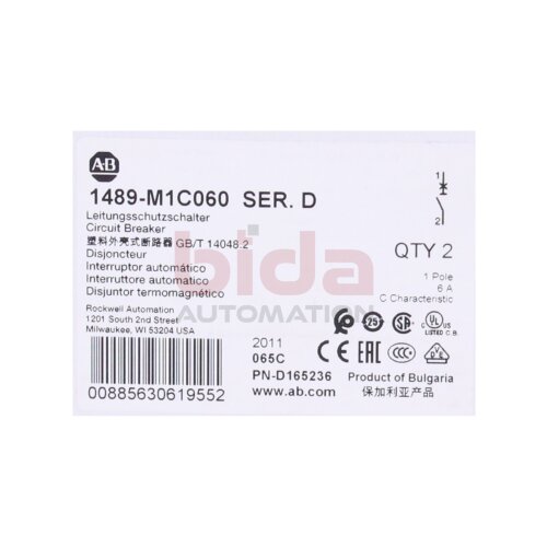 Allen-Bradley 1489-M1C060 Leistungsschutzschalter Circuit braker