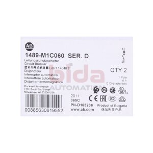 Allen-Bradley 1489-M1C060 Leistungsschutzschalter Circuit...