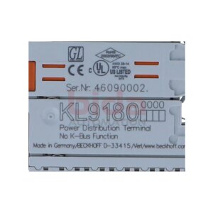 BECKHOFF KL9180 Potenzialverteilungsklemme Potential...