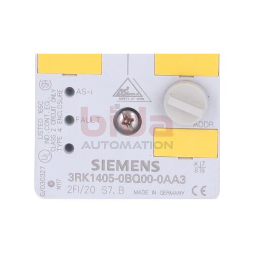 Siemens 3RK1405-0BQ00-0AA3 / 3RK1 405-0BQ00-0AA3 ASIsafe Kompaktmodul / Compact module 24V