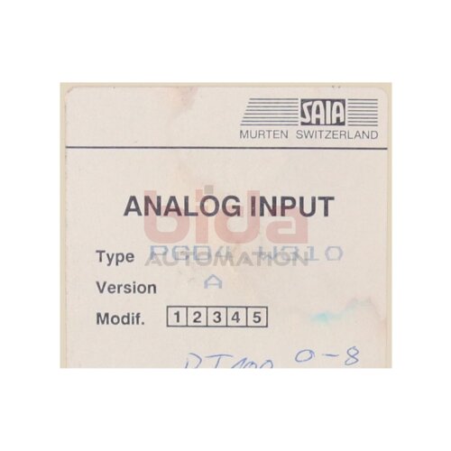 SAIA PCD4.W310 Analoges Eingangsmodul Analog input
