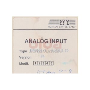 SAIA PCD4.W310 Analoges Eingangsmodul Analog input