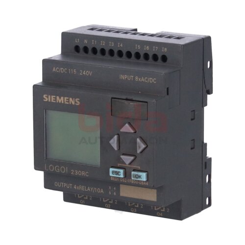 Siemens 6ED1052-1FB00-0BA4 / 6ED1 052-1FB00-0BA4 LOGO! 230RC, LOGIKMODUL,DISPLAY SV/E/A: 230V/RELAIS