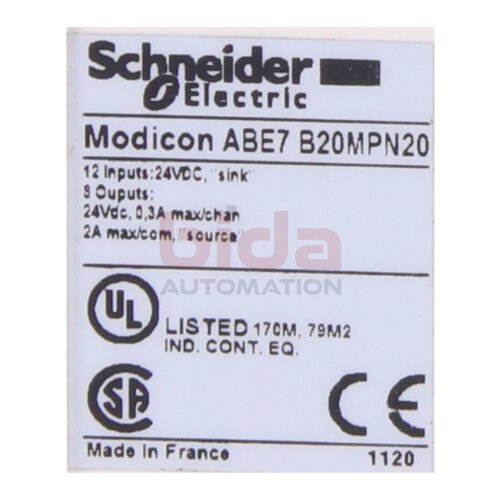 Schneider Modicon ABE7 B20MPN20 Anschlussblock Connection block