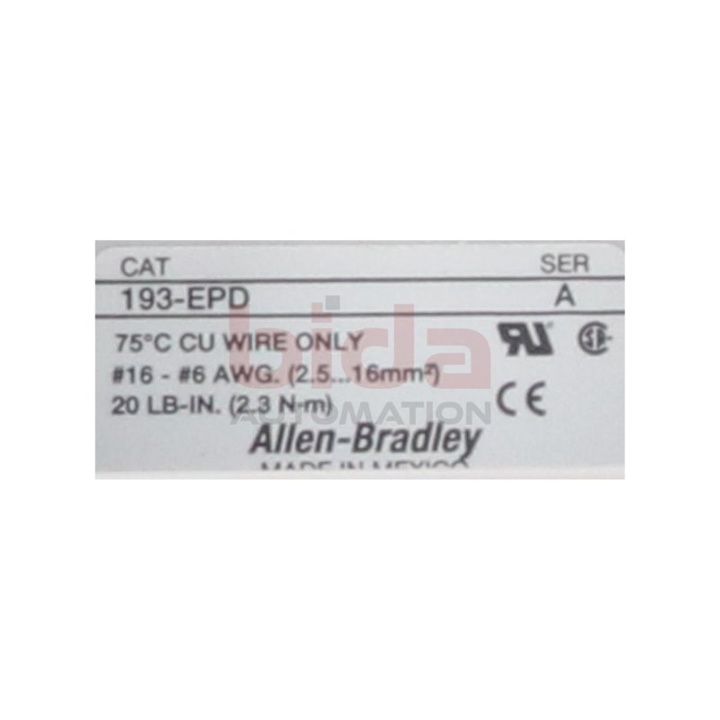 Allen-Bradley 193-EPD Sch&uuml;tz Contector